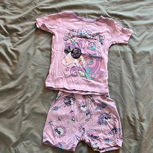 The children's place purple unicorn size 4 pajama sleepwear set